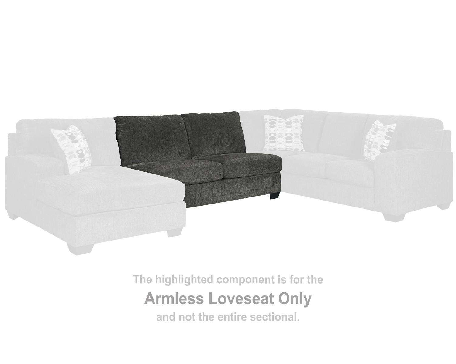 Ballinasloe Armless Loveseat