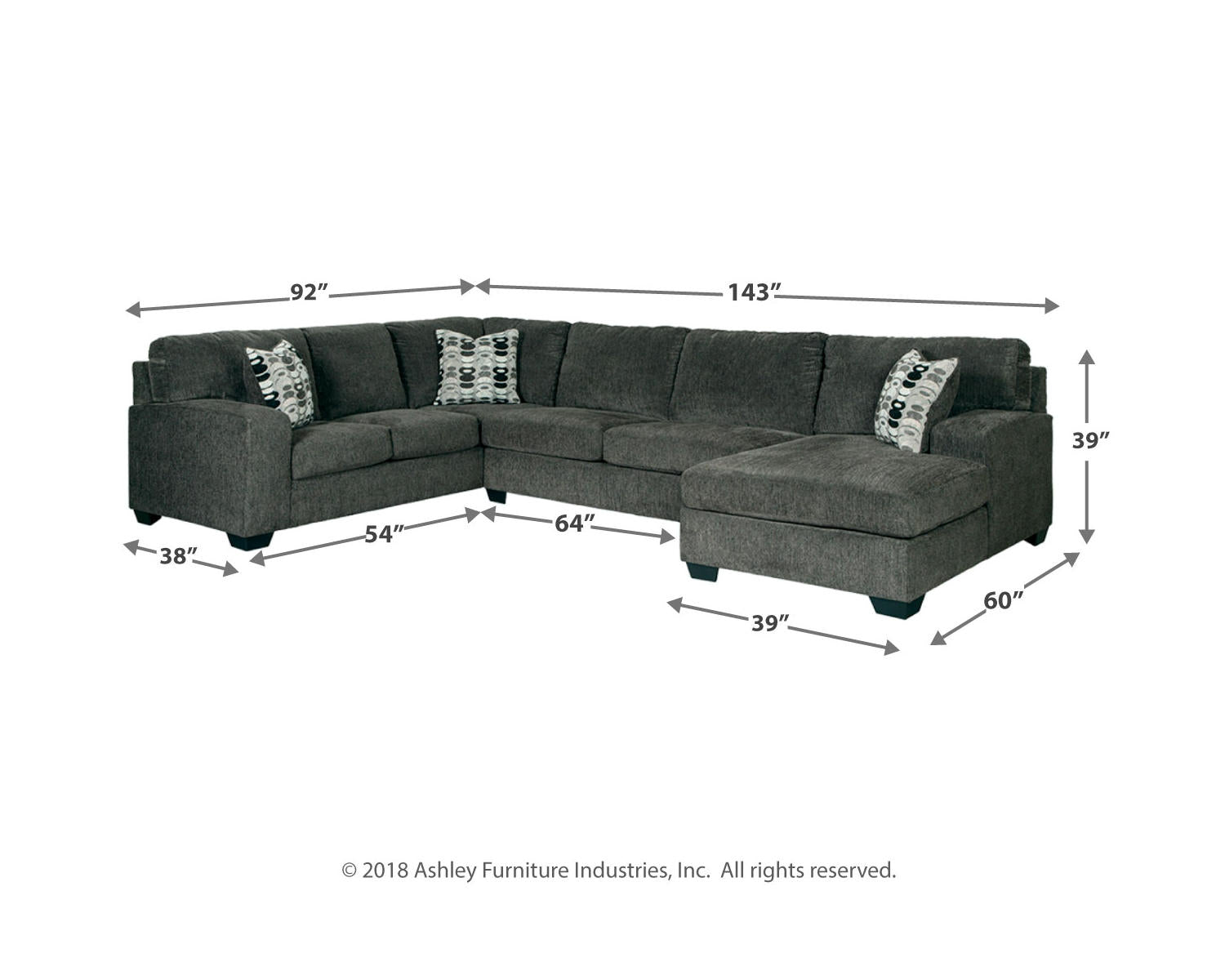 Ballinasloe 3-Piece Sectional and Ottoman