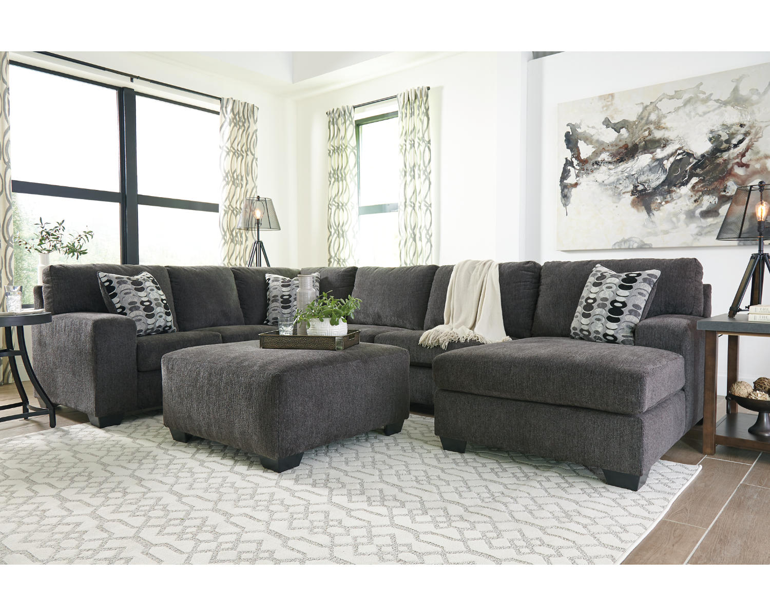 Ballinasloe 3-Piece Sectional and Ottoman
