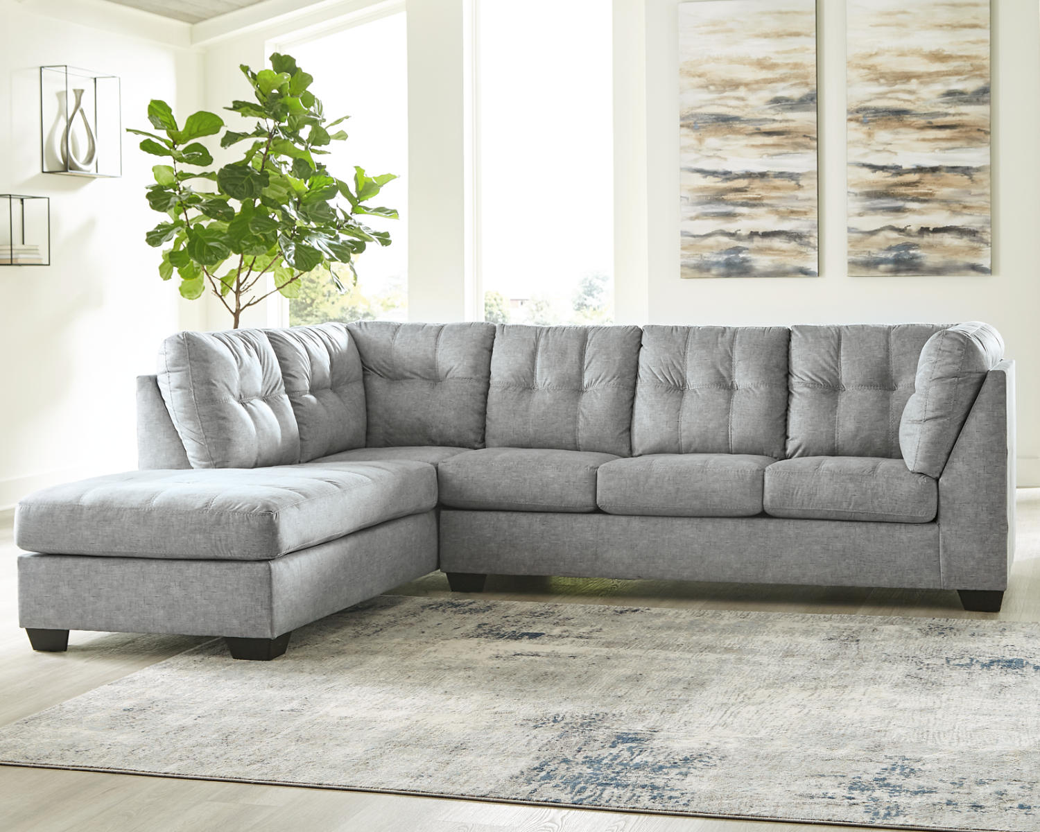 Falkirk 2-Piece Sectional with Chaise and Sleeper