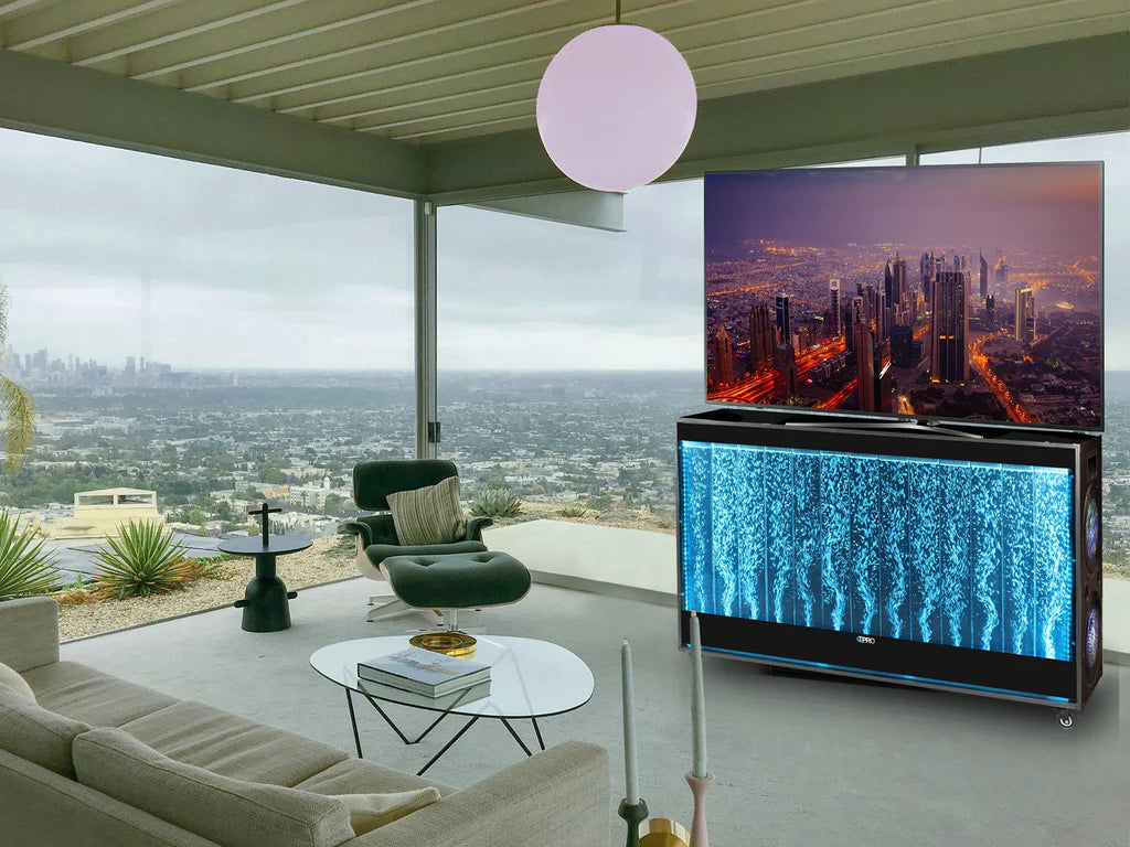 4 x 10" Bluetooth TV STAND with WaterFall Front & Explosive Sound