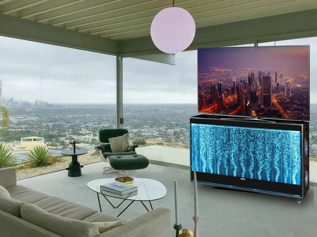 4 x 10" Bluetooth TV STAND with WaterFall Front & Explosive Sound