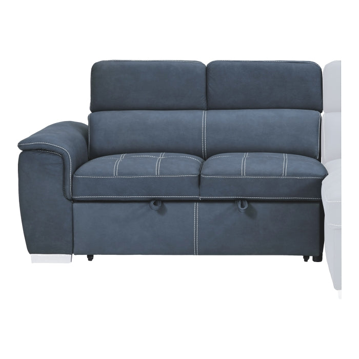 Ferriday Collection 2-Piece Sectional with Adjustable Headrests, Pull-out Bed and Right Chaise with Hidden Storage