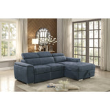 Ferriday Collection 2-Piece Sectional with Adjustable Headrests, Pull-out Bed and Right Chaise with Hidden Storage