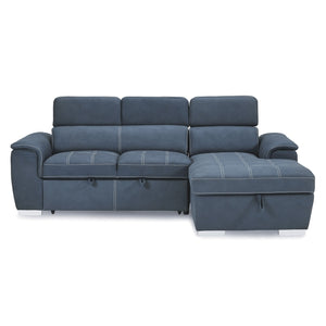 Ferriday Collection 2-Piece Sectional with Adjustable Headrests, Pull-out Bed and Right Chaise with Hidden Storage