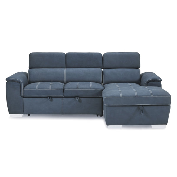Ferriday Collection 2-Piece Sectional with Adjustable Headrests, Pull-out Bed and Right Chaise with Hidden Storage
