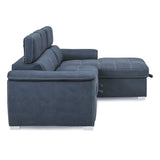 Ferriday Collection 2-Piece Sectional with Adjustable Headrests, Pull-out Bed and Right Chaise with Hidden Storage