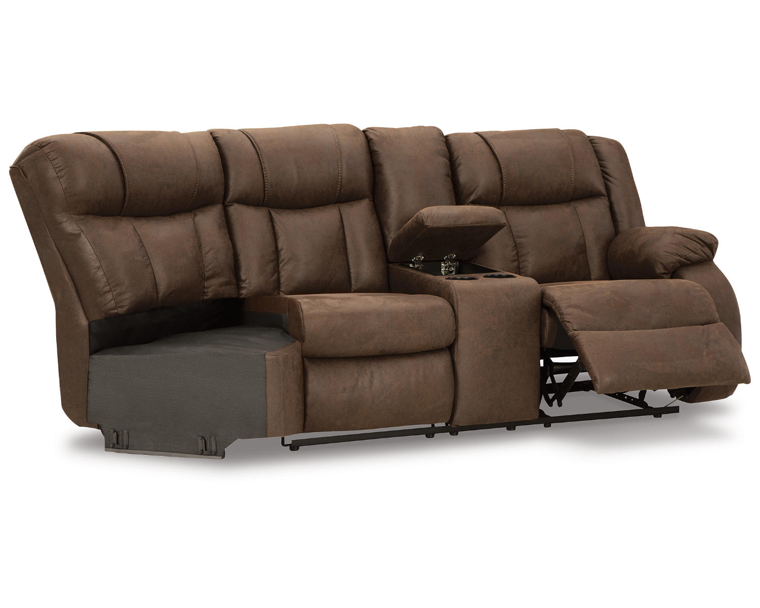 Trail Boys Right-Arm Facing Reclining Loveseat with Console