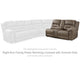 Loveseat reclinable eléctrico Ravenel con brazo derecho y consola