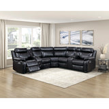 Cipher Collection 3-Piece Power Reclining Sectional with Two Consoles, Speakers, Subwoofer, LED Lighting and Charging Port