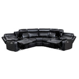 Cipher Collection 3-Piece Power Reclining Sectional with Two Consoles, Speakers, Subwoofer, LED Lighting and Charging Port