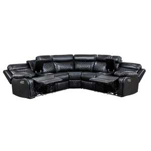 Cipher Collection 3-Piece Power Reclining Sectional with Two Consoles, Speakers, Subwoofer, LED Lighting and Charging Port