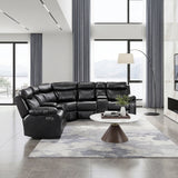 Cipher Collection 3-Piece Power Reclining Sectional with Two Consoles, Speakers, Subwoofer, LED Lighting and Charging Port