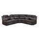 Cipher Collection 3-Piece Power Reclining Sectional with Two Consoles, Speakers, Subwoofer, LED Lighting and Charging Port