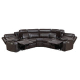 Cipher Collection 3-Piece Power Reclining Sectional with Two Consoles, Speakers, Subwoofer, LED Lighting and Charging Port