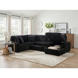 Ridge Collection 3-Piece Sectional with Pull-out Bed, Right Side Chaise and Hidden Storage