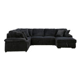 Ridge Collection 3-Piece Sectional with Pull-out Bed, Right Side Chaise and Hidden Storage