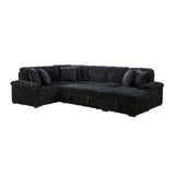 Ridge Collection 3-Piece Sectional with Pull-out Bed, Right Side Chaise and Hidden Storage