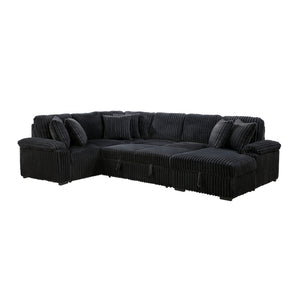 Ridge Collection 3-Piece Sectional with Pull-out Bed, Right Side Chaise and Hidden Storage