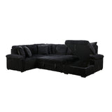 Ridge Collection 3-Piece Sectional with Pull-out Bed, Right Side Chaise and Hidden Storage