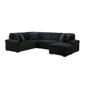Ridge Collection 3-Piece Sectional with Pull-out Bed, Right Side Chaise and Hidden Storage