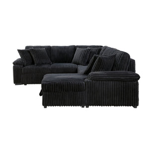 Ridge Collection 3-Piece Sectional with Pull-out Bed, Right Side Chaise and Hidden Storage