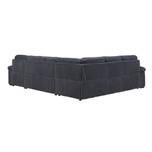 Ridge Collection 3-Piece Sectional with Pull-out Bed, Right Side Chaise and Hidden Storage