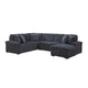 Ridge Collection 3-Piece Sectional with Pull-out Bed, Right Side Chaise and Hidden Storage