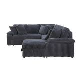 Ridge Collection 3-Piece Sectional with Pull-out Bed, Right Side Chaise and Hidden Storage