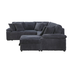 Ridge Collection 3-Piece Sectional with Pull-out Bed, Right Side Chaise and Hidden Storage