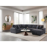 Ridge Collection 3-Piece Sectional with Pull-out Bed, Right Side Chaise and Hidden Storage