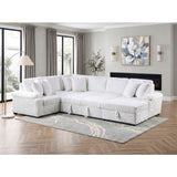 Ridge Collection 3-Piece Sectional with Pull-out Bed, Right Side Chaise and Hidden Storage