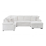 Ridge Collection 3-Piece Sectional with Pull-out Bed, Right Side Chaise and Hidden Storage