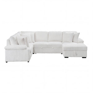 Ridge Collection 3-Piece Sectional with Pull-out Bed, Right Side Chaise and Hidden Storage