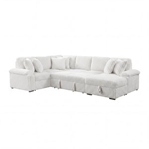 Ridge Collection 3-Piece Sectional with Pull-out Bed, Right Side Chaise and Hidden Storage