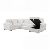 Ridge Collection 3-Piece Sectional with Pull-out Bed, Right Side Chaise and Hidden Storage