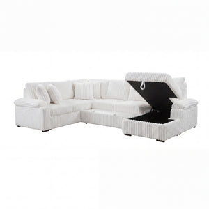 Ridge Collection 3-Piece Sectional with Pull-out Bed, Right Side Chaise and Hidden Storage