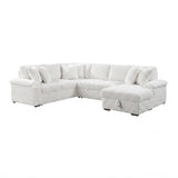 Ridge Collection 3-Piece Sectional with Pull-out Bed, Right Side Chaise and Hidden Storage