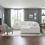Ridge Collection 3-Piece Sectional with Pull-out Bed, Right Side Chaise and Hidden Storage