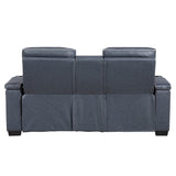 Cyber Collection Power Double Reclining Love Seat with Center Console, Power Headrests, Storage Arms(Top and Side) ,Cup Holders, Wireless Speakers with Sub-Woofer, Air Massage, Heat, LED Lighting and Charging Ports
