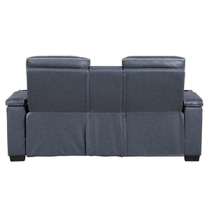 Cyber Collection Power Double Reclining Love Seat with Center Console, Power Headrests, Storage Arms(Top and Side) ,Cup Holders, Wireless Speakers with Sub-Woofer, Air Massage, Heat, LED Lighting and Charging Ports
