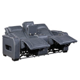 Cyber Collection Power Double Reclining Love Seat with Center Console, Power Headrests, Storage Arms(Top and Side) ,Cup Holders, Wireless Speakers with Sub-Woofer, Air Massage, Heat, LED Lighting and Charging Ports
