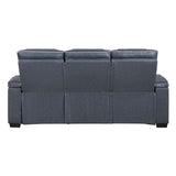 Cyber Collection Power Double Reclining Sofa with Center Drop-Down Cup Holders, Power Headrests, Storage Arms(Top and Side) ,Cup holders, Reading Lights, Wireless Charger, Air Massage, Heat, LED Lighting and Charging Ports