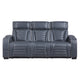 Cyber Collection Power Double Reclining Sofa with Center Drop-Down Cup Holders, Power Headrests, Storage Arms(Top and Side) ,Cup holders, Reading Lights, Wireless Charger, Air Massage, Heat, LED Lighting and Charging Ports