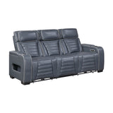 Cyber Collection Power Double Reclining Sofa with Center Drop-Down Cup Holders, Power Headrests, Storage Arms(Top and Side) ,Cup holders, Reading Lights, Wireless Charger, Air Massage, Heat, LED Lighting and Charging Ports