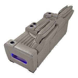 Cyber Collection Power Double Reclining Love Seat with Center Console, Power Headrests, Storage Arms(Top and Side) ,Cup Holders, Wireless Speakers with Sub-Woofer, Air Massage, Heat, LED Lighting and Charging Ports