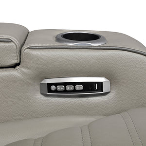 Cyber Collection Power Double Reclining Love Seat with Center Console, Power Headrests, Storage Arms(Top and Side) ,Cup Holders, Wireless Speakers with Sub-Woofer, Air Massage, Heat, LED Lighting and Charging Ports