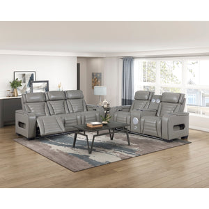 Cyber Collection Power Double Reclining Love Seat with Center Console, Power Headrests, Storage Arms(Top and Side) ,Cup Holders, Wireless Speakers with Sub-Woofer, Air Massage, Heat, LED Lighting and Charging Ports