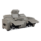 Cyber Collection Power Double Reclining Sofa with Center Drop-Down Cup Holders, Power Headrests, Storage Arms(Top and Side) ,Cup holders, Reading Lights, Wireless Charger, Air Massage, Heat, LED Lighting and Charging Ports