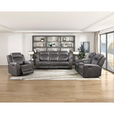 Hearth Collection Double Reclining Love Seat with Center Console